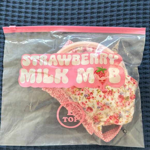 Young Love Bikini Top (never worn, with tags) - Strawberry Milk Mob - Picture 3 of 3